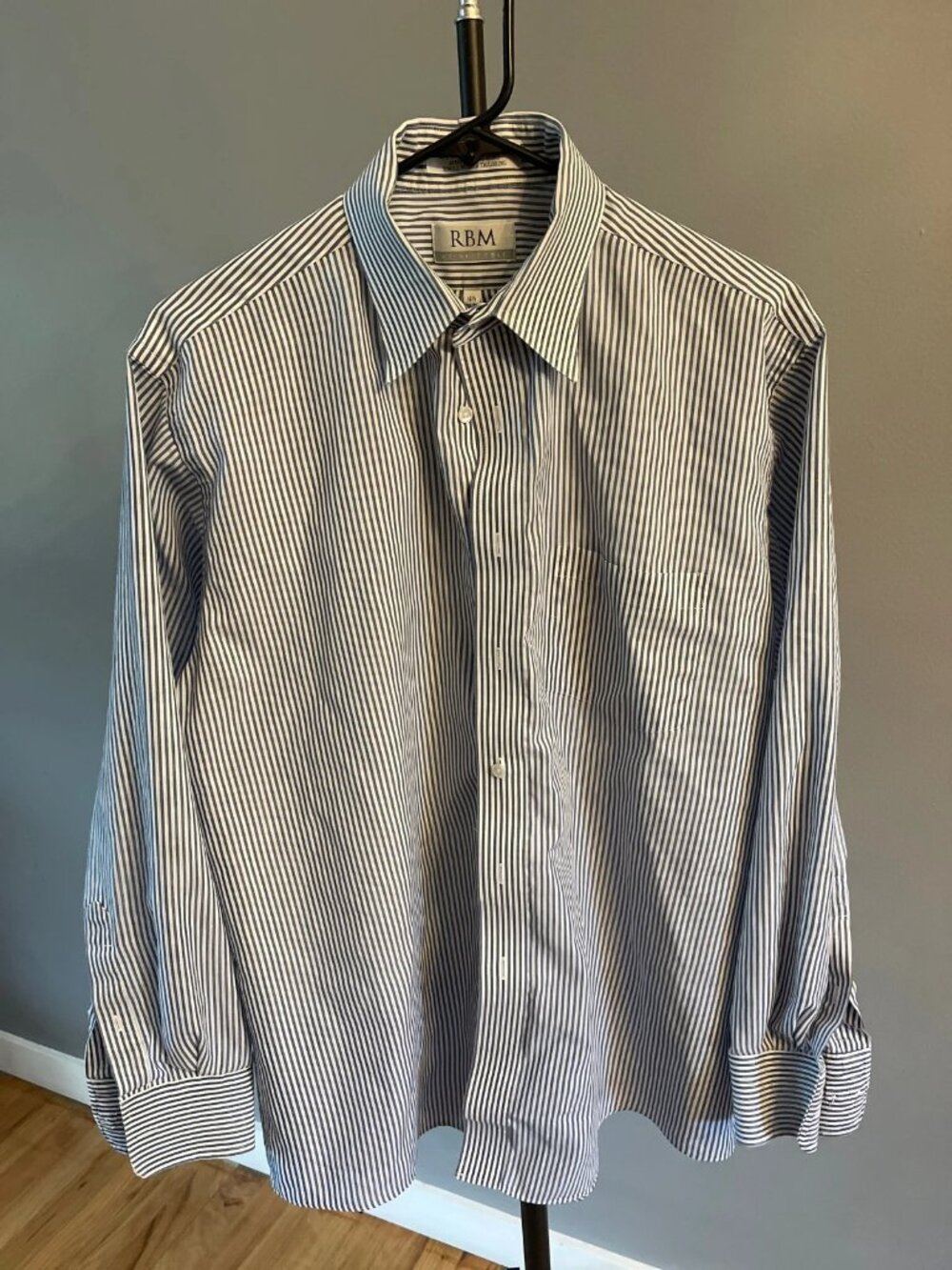 Men’s dress shirt - RBM - Blue Stripe - 16 1/2 neck - 34/35 sleeve